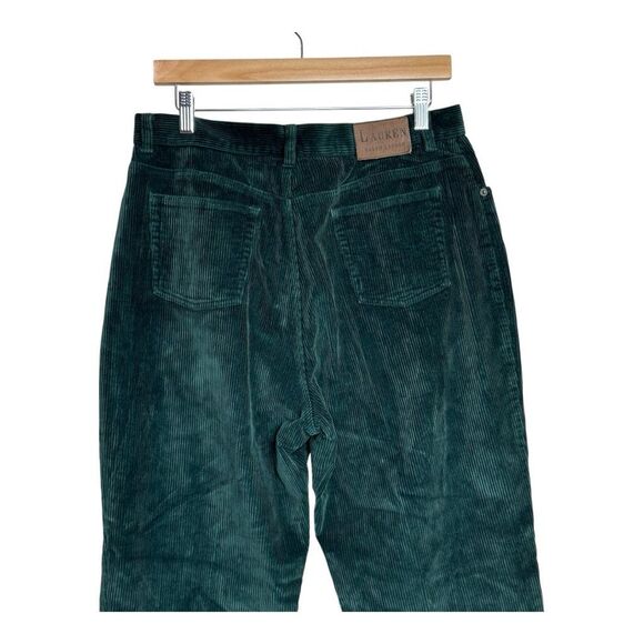 Lauren Ralph Lauren corduroy green pants petite 14 - Picture 3 of 7
